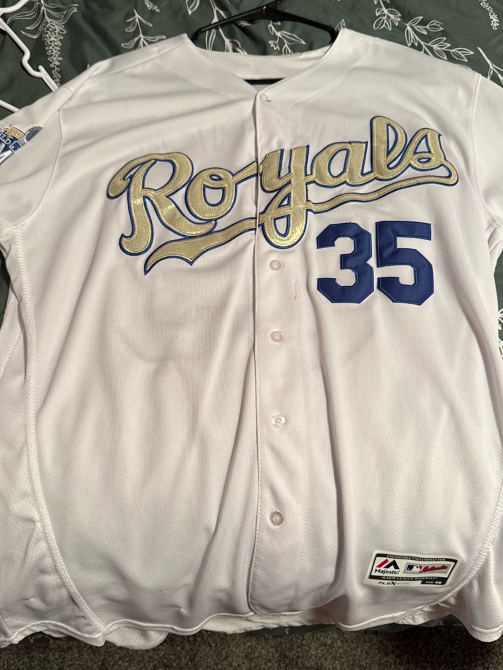Hosmer Kansas City Royals #35 White Baseball Jersey